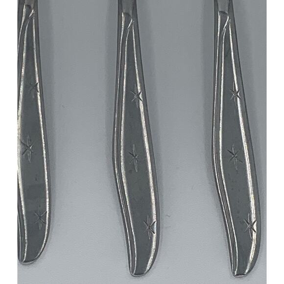 Mar-crest Citation Stainless Atomic  Starburst Flatware Spoons Set Of 7 MCM - Picture 2 of 6